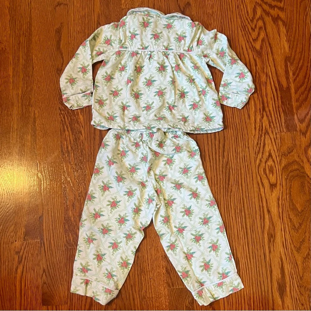 Posh Peanut Gladys Flannelette Ruffled Pajama Set 🎄🌺 Size 12-18M